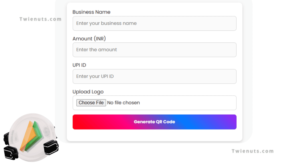 How to Generate Upi Qr Code For Specific Amount With Logo?